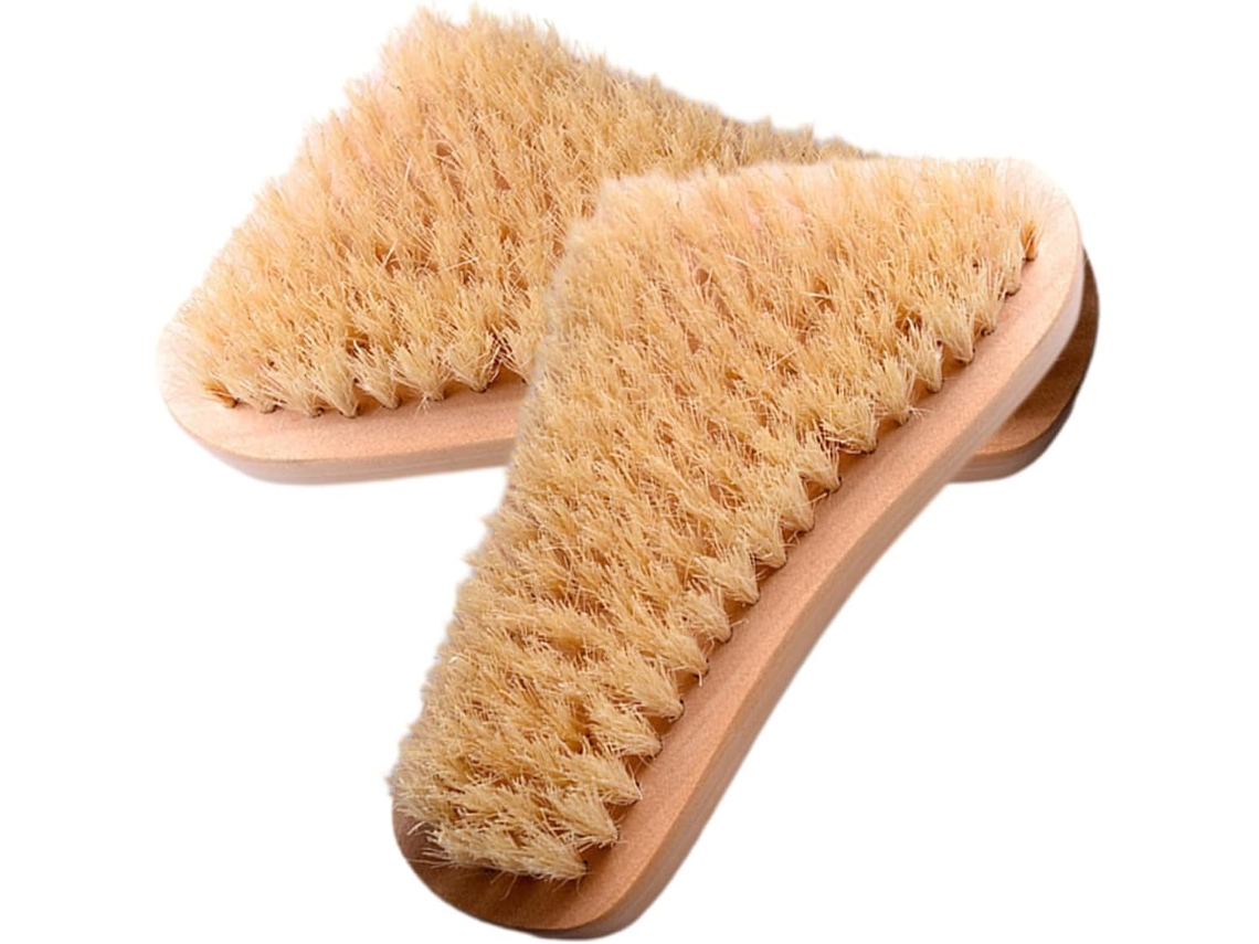 Conjunto De 2 Escova Para Sapatos E Couro, Cabo De Madeira, Modelo 232