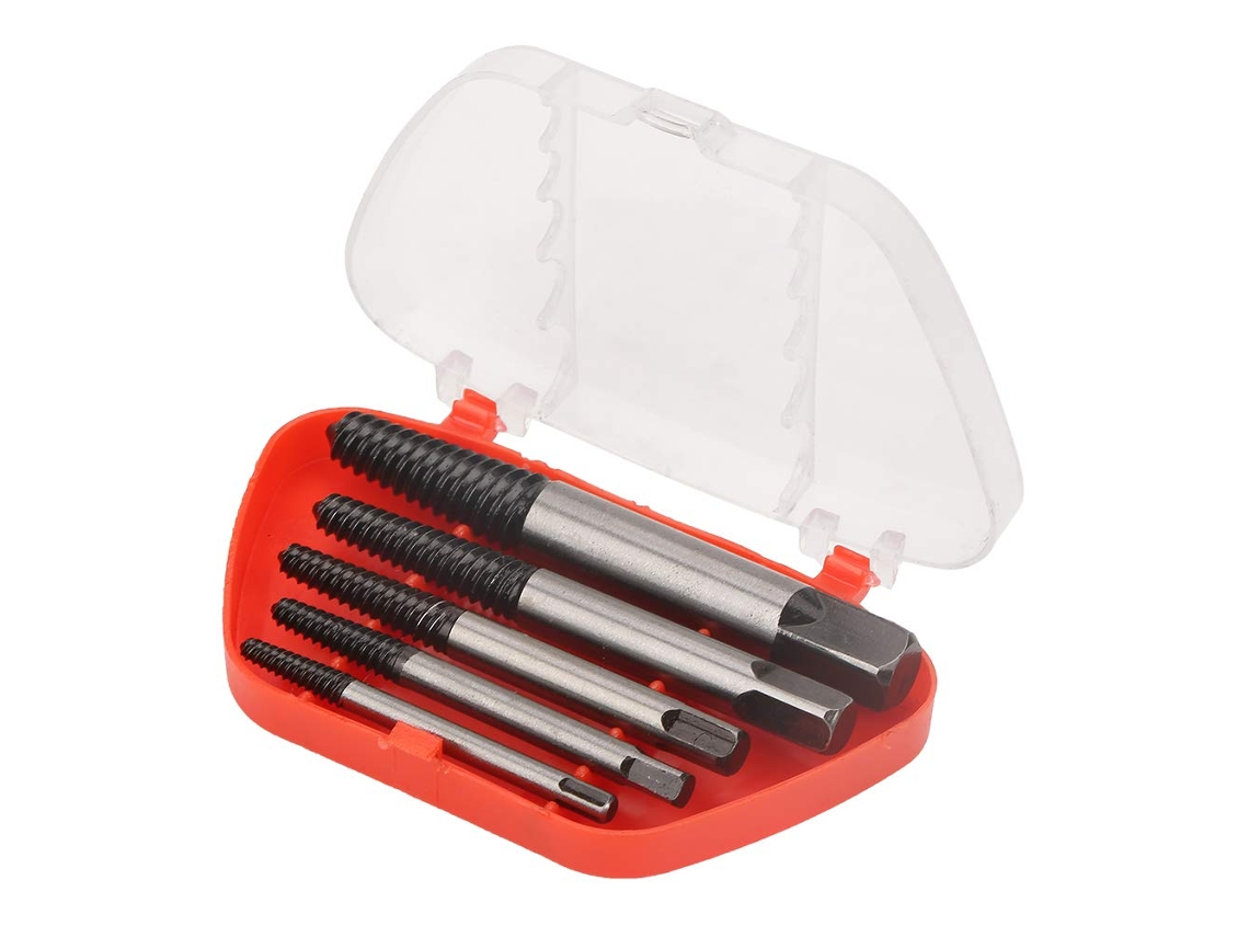 Extrator De Parafusos Danificados, Kit Em Aço Cromado Para Remover
