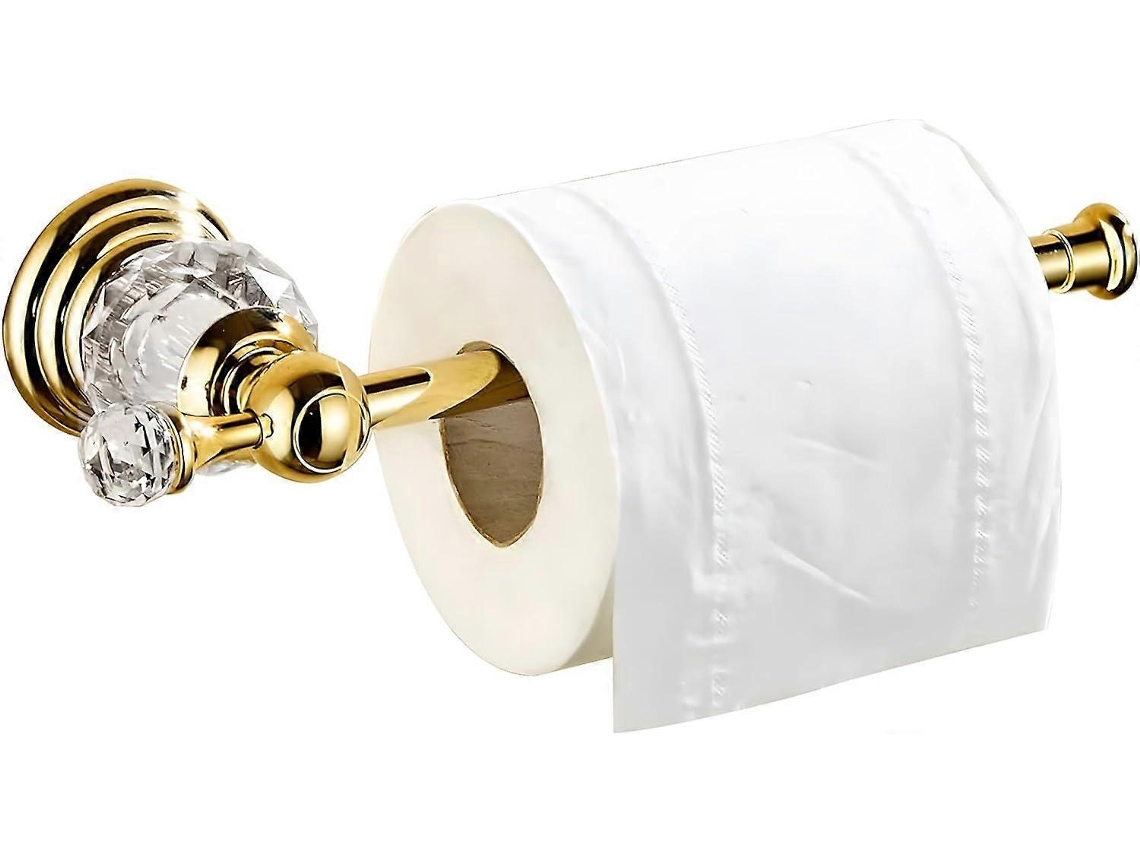 Suporte Para Papel Higiênico De Ouro Polido, Suporte Para Papel Higiênico De Cristal, Acessórios Para Banheiro, Cabide De Papel Hi Aquaforge
