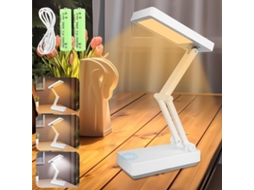 Foldable Led Table Lamp With 3000 Mah Battery And Touch Control - Wireless And Dimmable With 3 Light Modes For Bedroom, Learning, Reading - Usb Rechar