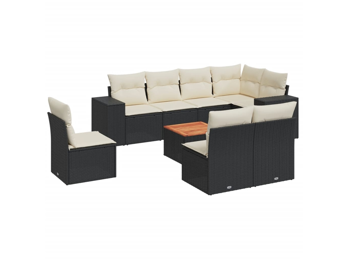 Garden Sofa Set, Garden Sofa Sets Vidaxl Preto Rattan / Vime (n/a)
