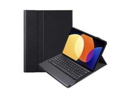 Capa De Couro Com Teclado Bluetooth Removível Com Textura De Pele De Cordeiro A0n10