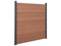 Vidaxl Conjunto De Painéis De Vedação 180x186 Cm Wpc Castanho