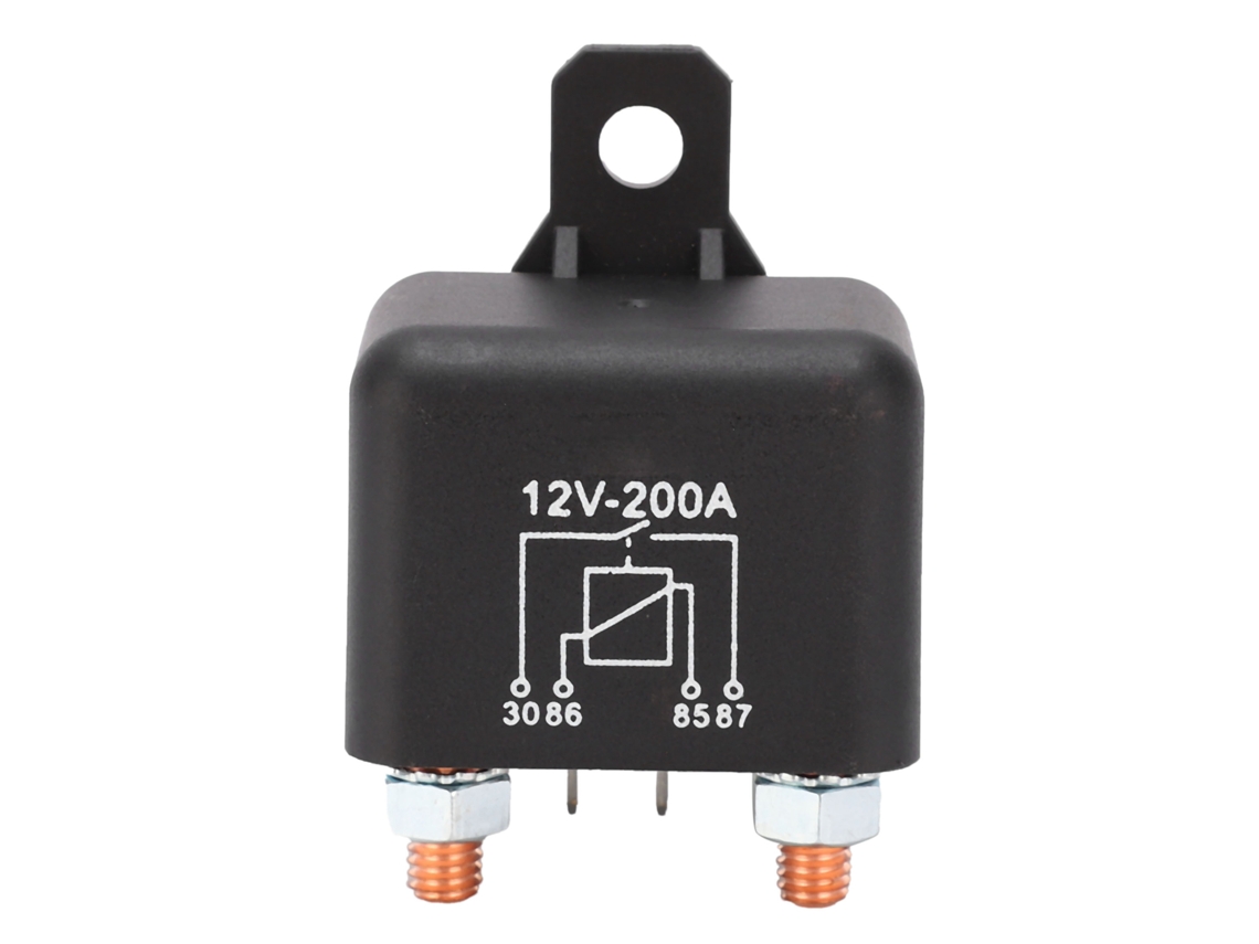 Relé de Arranque Pequeno 200a Normalmente Abierto 4 Pines 12v para Automotivo e Marítimo