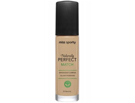 Fundação Hidratante Perfect Match 160 Baunilha, 30ml Miss Sporty