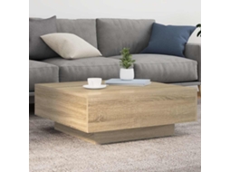 Vidaxl Mesa De Centro 80x80x31 Cm Contraplacado Carvalho Sonoma