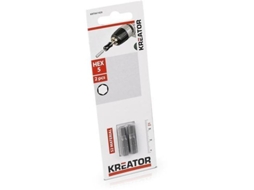 Broca - KREATOR - hex5 25 mm - Aço - conjunto de 2