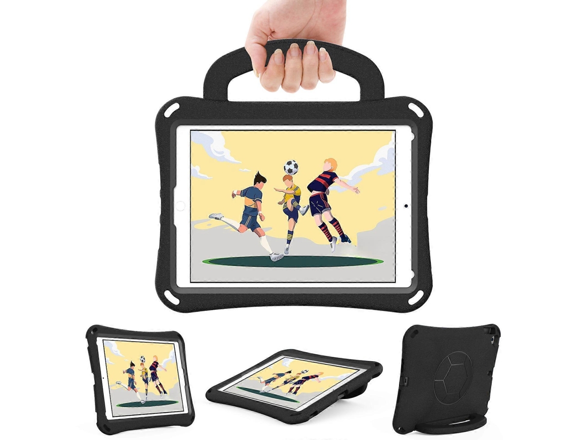 Capa rígida com suporte para iPad 10.2 (2019) (2020) Air 10.5 (2019) e Hengrongshen (2021), preta