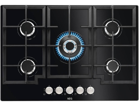 Placa de Gás AEG HKB75440NB (Gás Natural - 74 cm - Preto