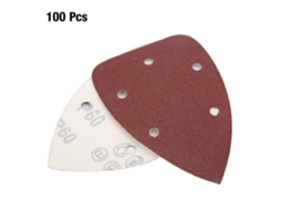 100pcs Lixa Triangular Alumina 5 Buracos 60 S/MARCA