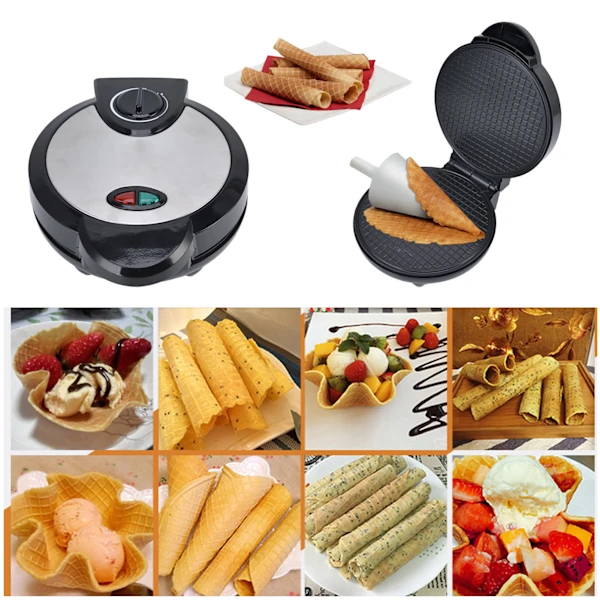 Máquina De Waffles Belga Quick Snack Maker Com Waffle Antiaderente De 18 Cm Para Fácil Limpeza
