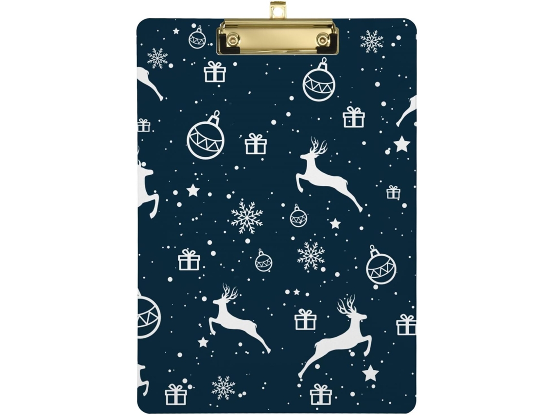 Enfeite de Natal Árvore com Rena Azul, Bloco Pressão Lateral Transparente e Impermeável para Amamentação 31,8