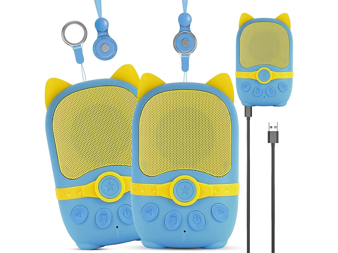 Walkie Talkies Para Crianças, Pacote Com 2 Recarregáveis, Brinquedos Para 3, 4 E 5 Anos, Zqkla Brilvibera