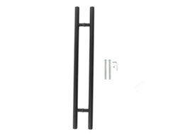 Empurrador de porta de vidro em aço inoxidável (branco Fosco, reforçado, design ergonômico)
