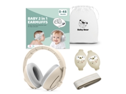 Protetor Auricular 2 Em 1 Anti-ruído Para Bebês De 0 A 48 Meses, Redução De 25 Db, Ajustável, Ideal Para Sono E Viagens, Ideal Para Crian...