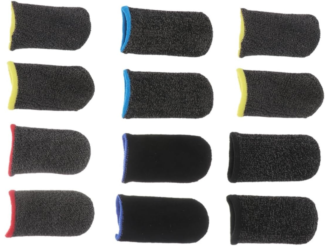 Pacote Com 6 Pares De Dedeiras Antiderrapantes, Em Fibra Respirável E Com Absorção De Suor, Ideais Para Jogos Com Tela