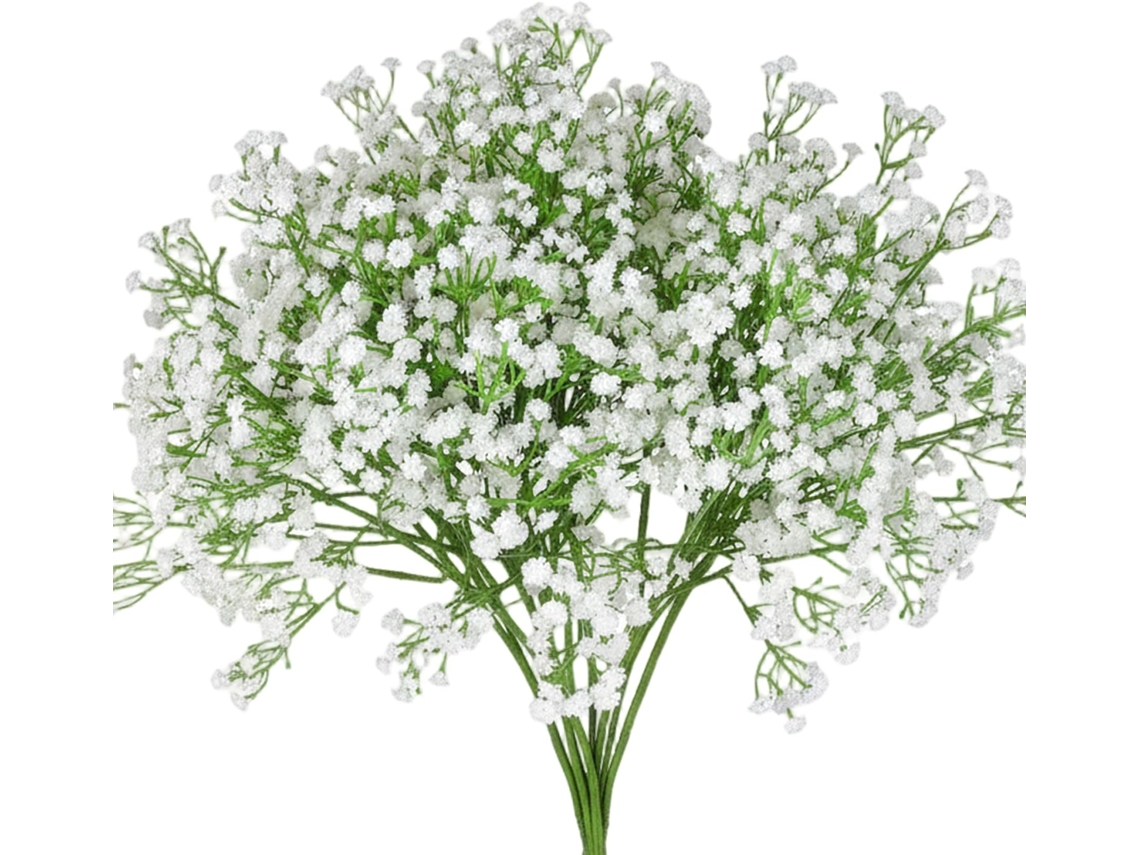 Flores Artificiais De Gypsophila Gipsófila, 12 Peças De Flores Artificiais Brancas De 52cm 20, 5 Polegadas, Com