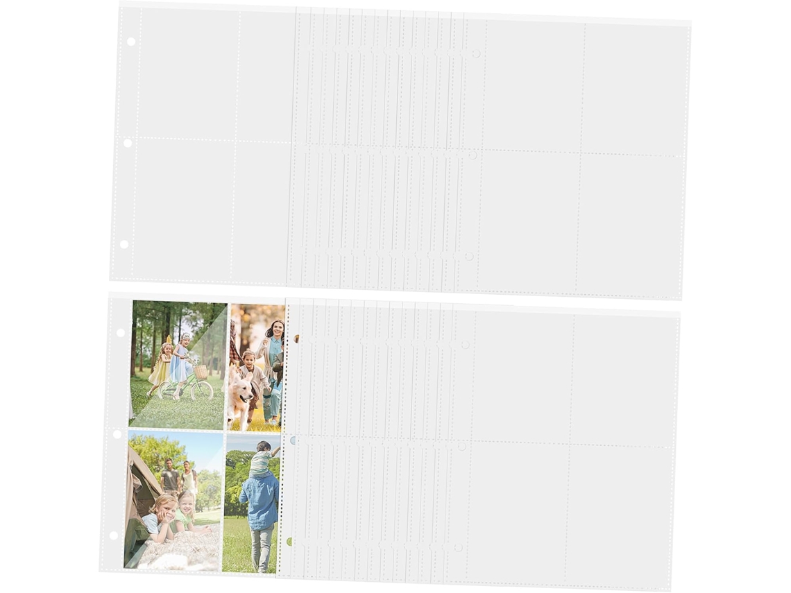 Valiclud 40 Feuilles Album Pages Pochettes Transparentes Duráveis Para Cartes À Collectionner Kpop Protection