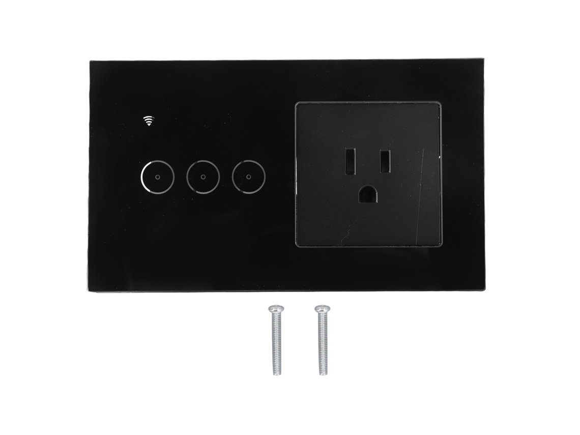 Tomada Inteligente com Grafite Padrão Duas EUA De 10A (Certificação CE, Compatível com Ampla Tensão de 95-250V)
