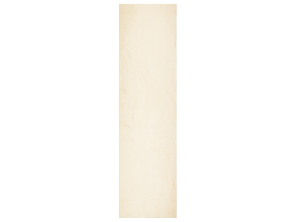 Conjunto 1 Tapete Moderno Vidaxl Creme Poliéster (80 X 400 Cm)