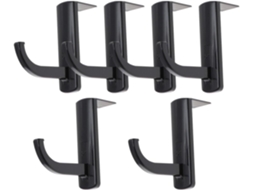 Suporte Para Fones De Ouvido Beavorty, Conjunto De 6 Peças, Em Plástico Preto, Gancho Para Fone De Ouvido Gamer