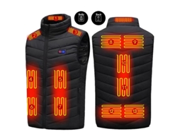2xl Tengoo Hv-13 Colete Aquecido Elétrico 13 Áreas Aquecimento Ajuste Solto Unissex Recarregável Usb Impermeável Uso Externo Inverno