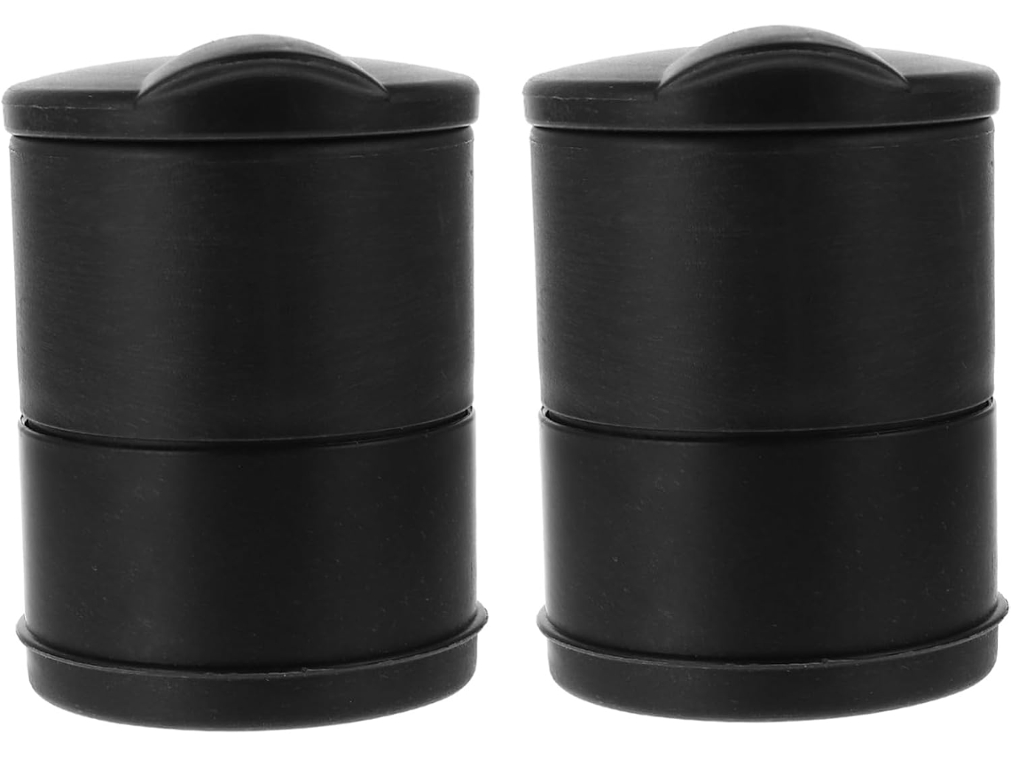 Conjunto Ultechnovo Com 2 Cinzeiros Portáteis Para Carro Em Pbt E Borracha, Design Especial E Seguro
