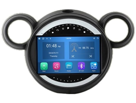 Autorrádio 4Gb Ram64Gb Rom Carplay ROVERONE para Bmw Mini Cooper 2010-2016 Android Carro Rádio Bluetooth Gps Navegação