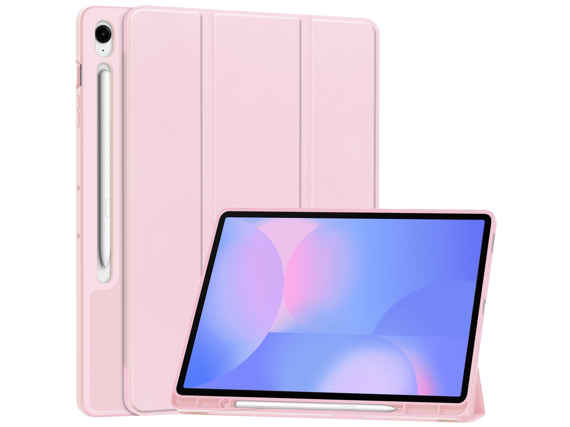 Capa Protetora Tpu Com Slot Para Caneta Para Tablet Samsung Tab S10fe De 13.1 Polegadas E S10fe Plus X620 Tab S10 Fe/s10fe Plus Sm X620 Rosa Sfushos