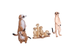 Ats figura de Suricata Simulada Cuadrada Exquisita Juguete Regalo de Aniversário Decoração para Crianças Suricatas (sólida)