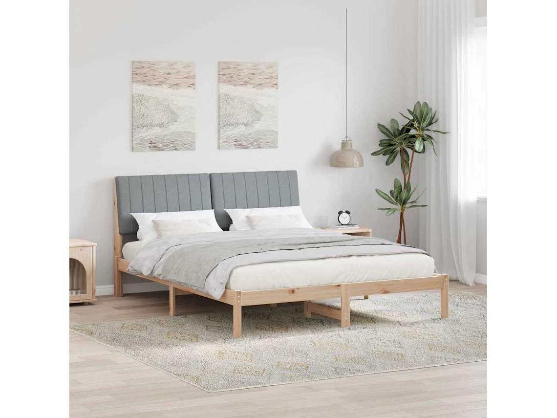 Vidaxl Estrutura Da Cama Com Cabeceira Castanho 150 X 200 Cm