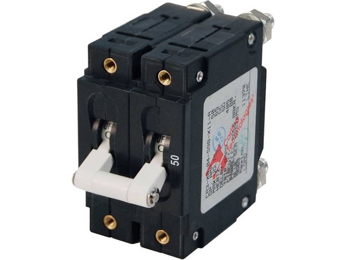 Interruptor BLUE SEA C-Series Double Pole Circuit Breaker Preto