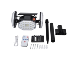Lâmpada de Parede Solar 164 LED 2000lm IP65 Decorativa Jardim