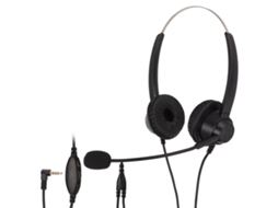 Fone De Ouvido Binaural Para Negócios H360d‑3.5va Com Microfone E Controle De Volume 3.5mm Para Atendimento Ao Cliente