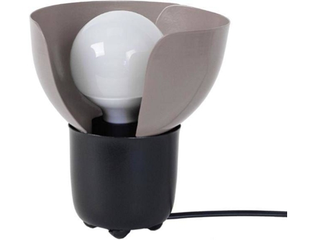 Candeeiro de Mesa  Lotus (Preto, Cinzento Pomba - E27 - Máx. 40W - Metal)