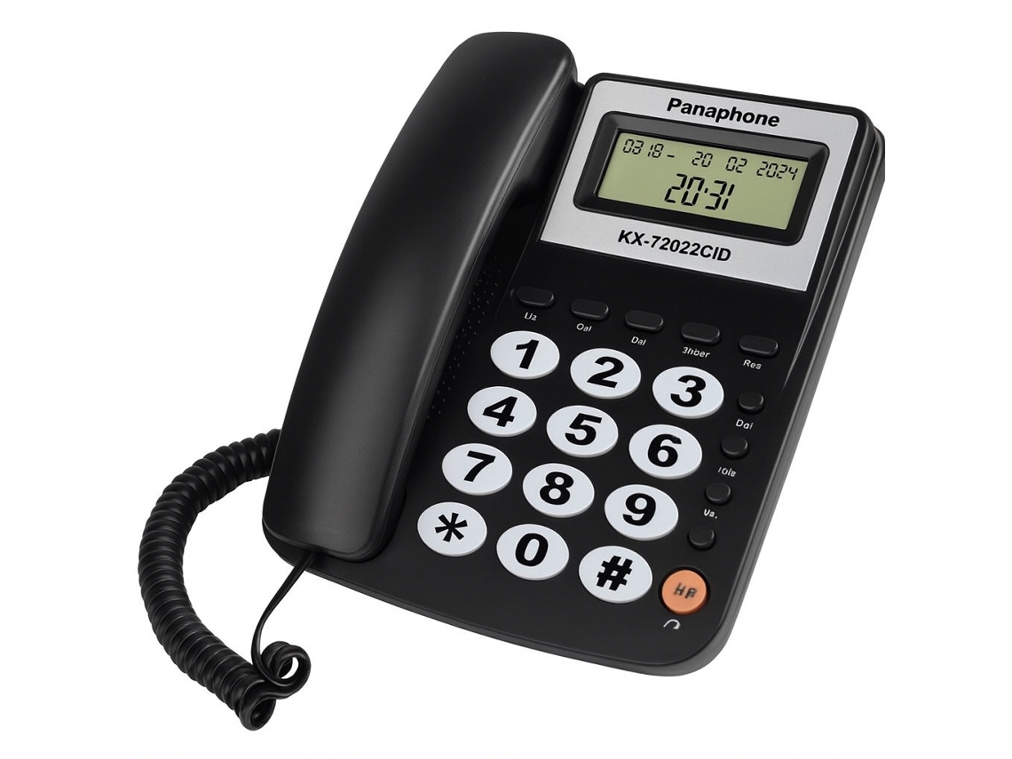 Telefone Fixo Panaphone Kx T2022cid Preto