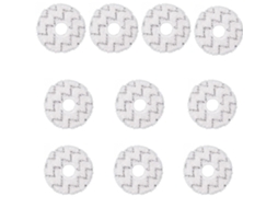 Pacote com 10 Panos de Limpeza para Aspiradores Robô, Compatível com Ecovacs X1/t10/t20/t30pro e Dreame S10/s20/x10/x20/x30 Branco BRILVIBERA