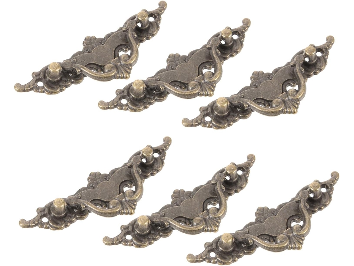 Nuobesty Conjunto De 6-puxadores Clássicos Em Estilo Europeu Antigo Com Acabamento Bronze Para Portas Móveis