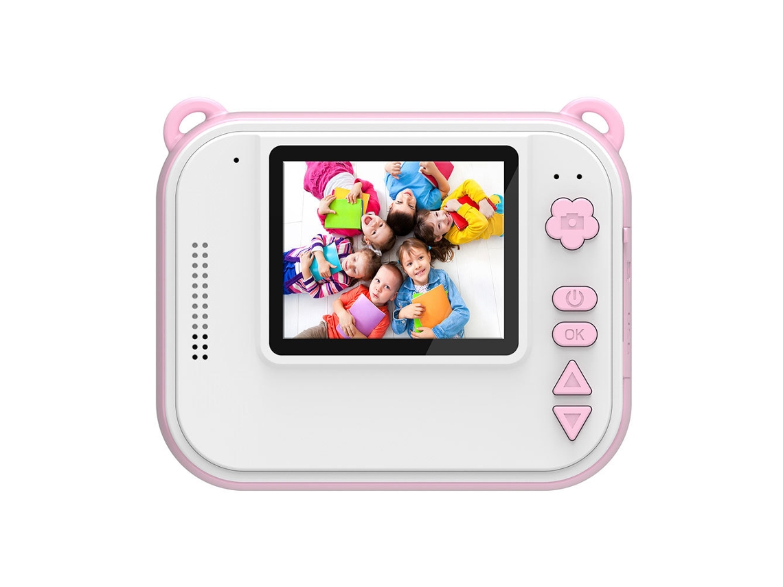 Câmera Infantil Com Impressão Direta Rosa, Câmera Infantil De 2,0 Polegadas Brilvibera