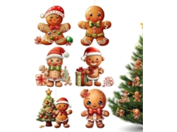 Enfeites De Natal Com Especiarias, 8cm, Desenho Animado | Enfeite Decorativo Para Festas