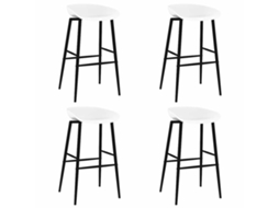 Vidaxl Cadeiras De Bar 4 Pcs Branco