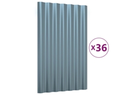 Painéis De Telhado VIDAXL 36 Pcs 60x36 cm Aço Revestido A Pó