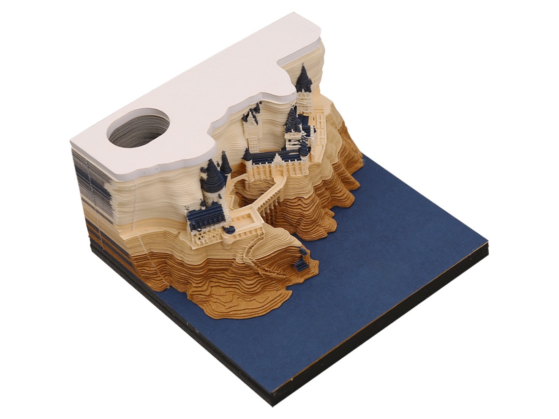 Bloco De Notas 3d, Design De Castelo De Papel, Arte 3d, Bloco De Notas, Decoração Para Casa Com Luz Brilvibera