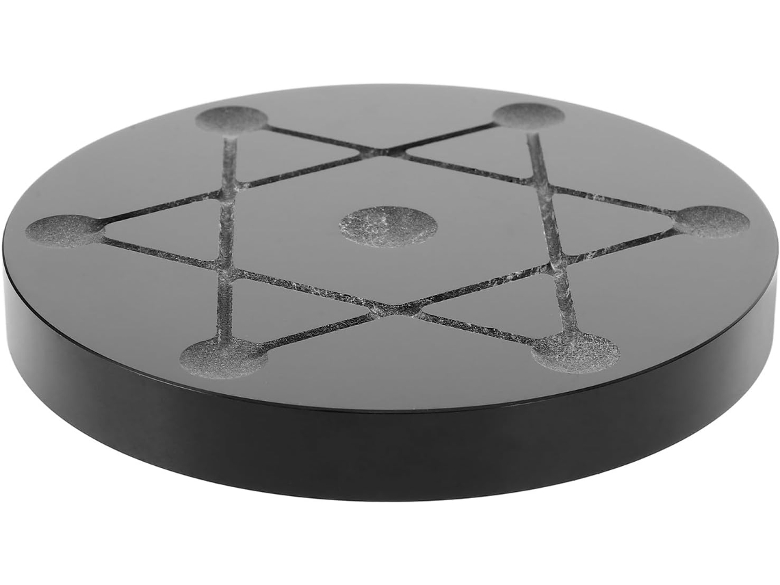 Suporte Multifuncional De Cristal Obsidiana Negra Nuobesty, Design Elegante E Textura Refinada Para Base De Estátua