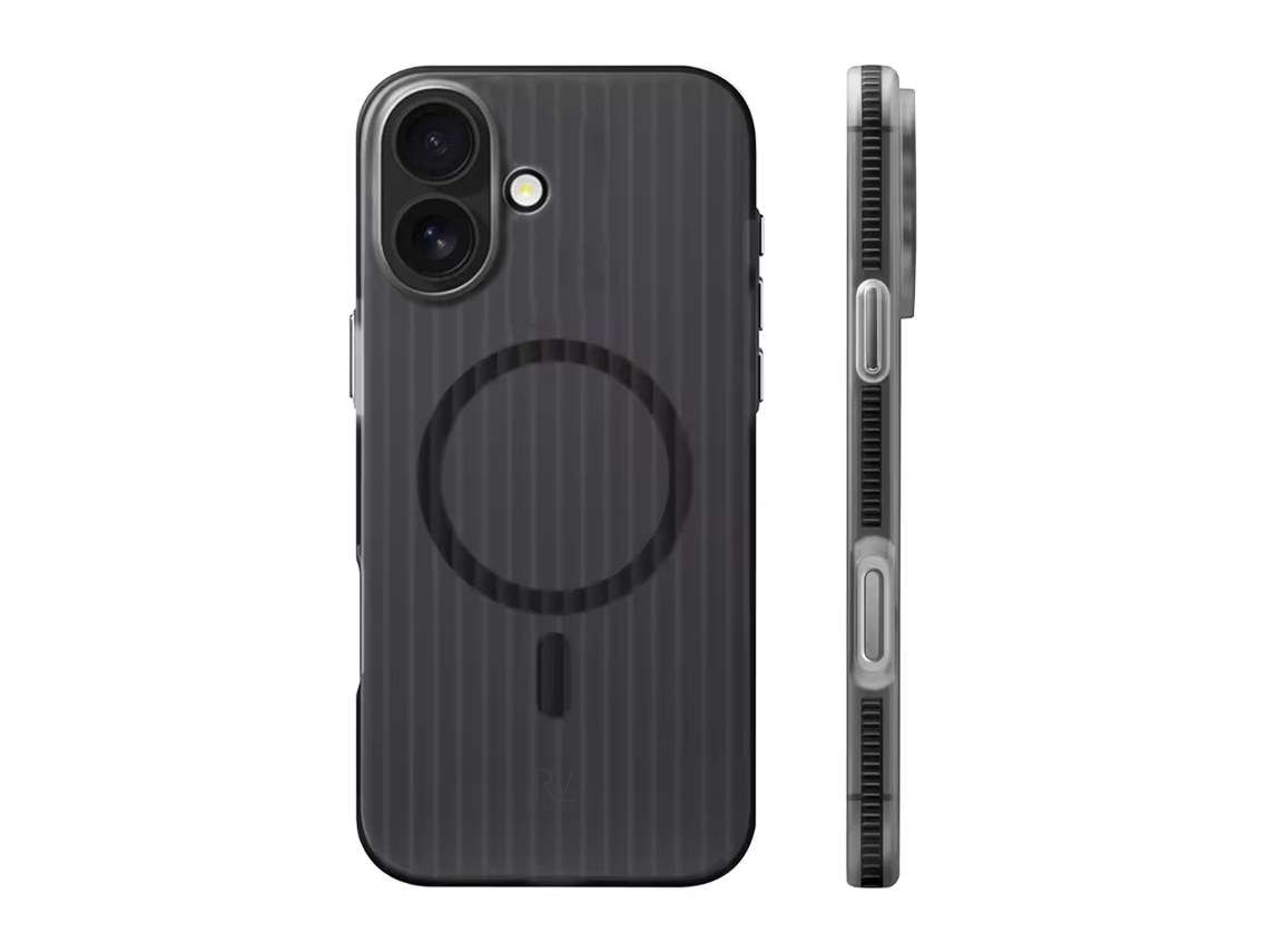Capa Rvelon Corrugated Magsafe Para Iphone 17 - Preta