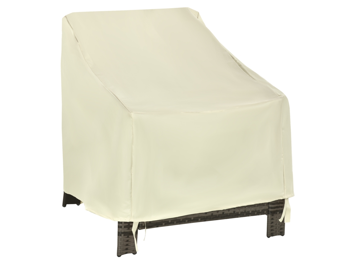 Capa de Proteção Tecido Oxford Cor Bege 68x87x(44/77) cm Outsunny