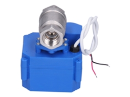 Válvula De Bola Elétrica Mini 1/2 Aço Inox Cr01 Bsp Thread Dc12v Motorizada