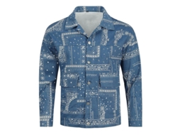 Fasst chaqueta de Hombre Con Imprimación Y Solapa Mystdiy