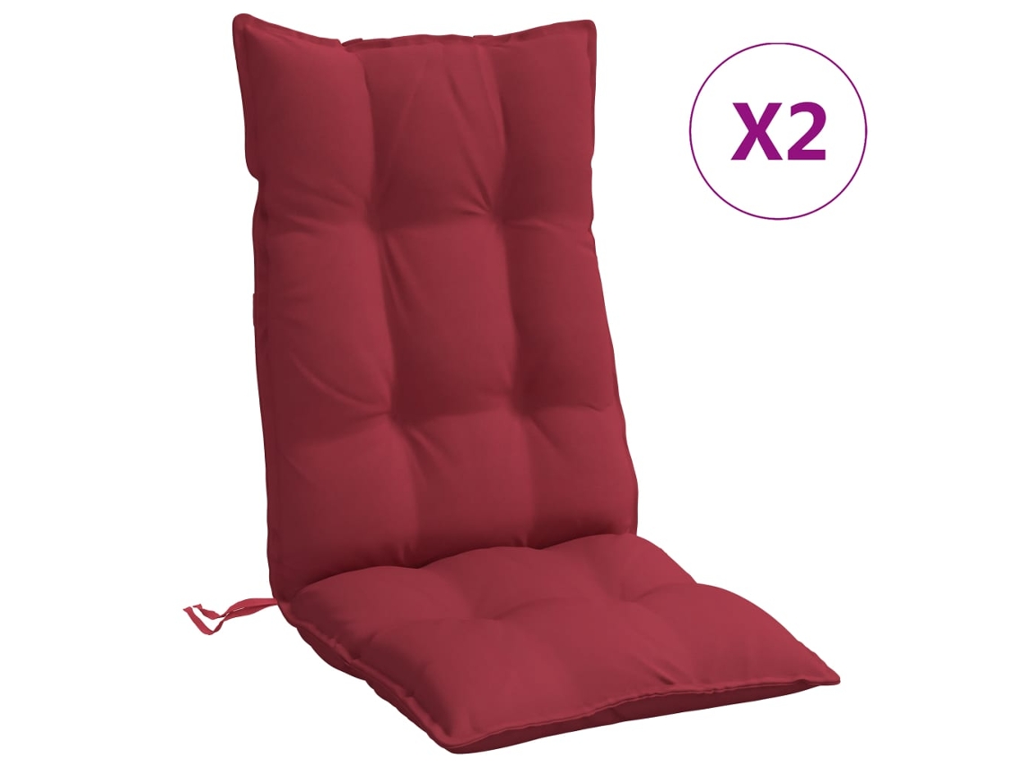Highback Chair Cushion, Highback Chair Cushions Vidaxl Vermelho Tecido (n/a)