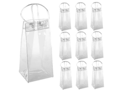 Lurelia Bolsa Térmica Para Vinho 10 Peças Pvc Transparente Gel Congelante 750 Ml Portátil Piquenique
